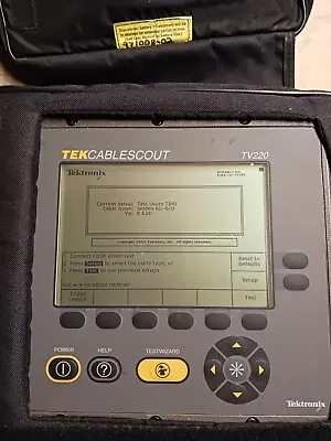Buy TEK TV22O CableScout TDR TEKTRONIX Tempo Greenlee • 625$