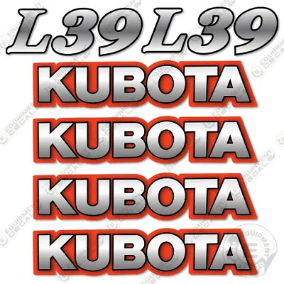 Buy Fits Kubota L39 Decal Kit Backhoe Attachment Tractor Decals - 7 YEAR 3M VINYL! • 59.95$