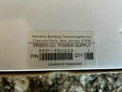 Buy SIEMENS FP2011-U1 | POWER SUPPLY (170 Watt) For PAD-4 And Cerberus Pro / Desigo • 595$