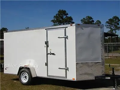Buy NEW 6x12 6 X 12 V-Nose Enclosed Cargo Trailer W/ RAMP • 3,995$