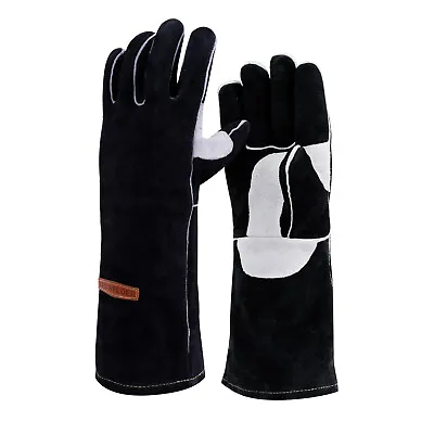 Buy Leather Forge MIG Welding Gloves, Heat Fire Resistant Welders Gloves, 14” • 20.99$
