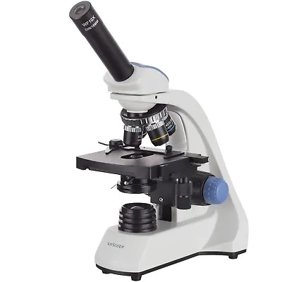 Buy 40X-2500X LED Monocular Compound Microscope + 3D Mechanical Stage • 190.99$