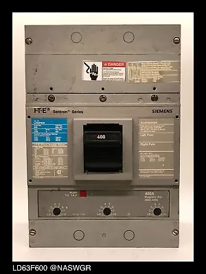 Buy Siemens LD63F600 Molded Case Circuit Breaker ~ 400 Amp - Tested/1 Year Warranty • 650$