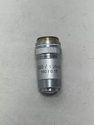 Buy Unbranded 100/1.25 Oil 160/0.17  Microscope Objective Lens • 15.99$