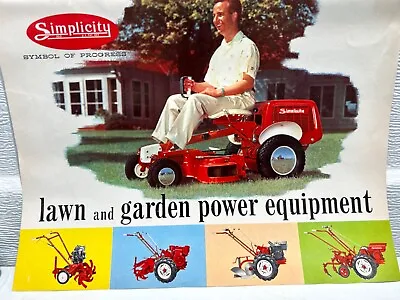 Buy Simplicity Color 1960’S  Lawn Garden Tractor Brochure Catalog Wonder Boy Tillers • 54.99$