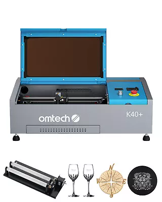 Buy OMTech 40W CO2 Laser Engraver 8 X12  Laser Engraving Machine With Rotary Axis • 659.99$