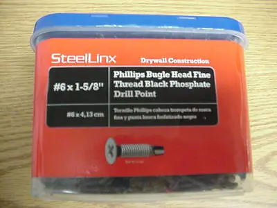 Buy SteelLinx Phillips Bugle Head Fine Thread Drill Point Drywall Screws Steel Studs • 20.99$
