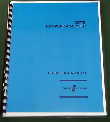 Buy HP 3577B Operating Manual: Comb Bound & Protective Covers • 44.50$
