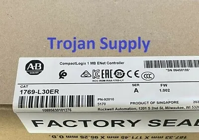 Buy 2022 Factory Sealed Surplus  Allen-Bradley  1769-L30ER Free Shipping • 1,599$