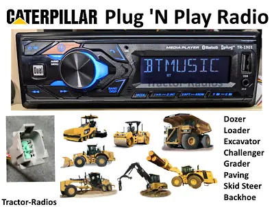 Buy Plug & Play Caterpillar Tractor Radio Bluetooth Loader Dozer Excavator Cat • 125$