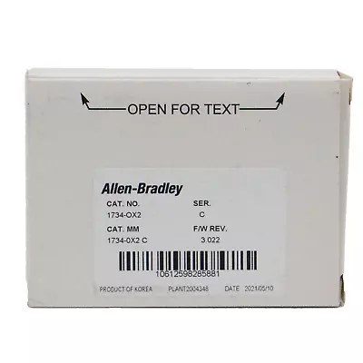 Buy NEW Allen Bradley 1734-OX2 C POINT I/O 2-Relay Digital Contact Output Module Lot • 98$