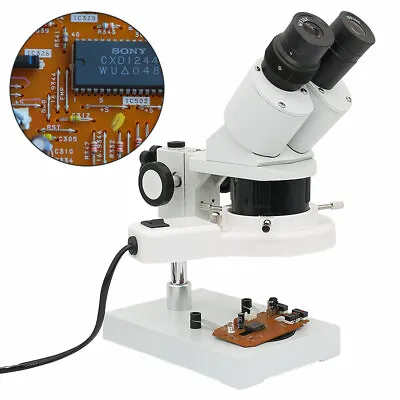 Buy 20X-40X Industrial Binocular Stereo Microscope For Mobile Phone Clock Repairing • 102.90$