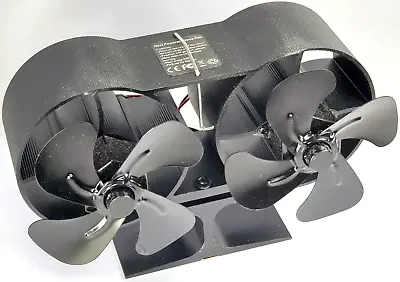 Buy ST4 Dual-Fan Woodstove Blower, Metal Twin-Fan Stove Heat Motion Blower Kit • 45.12$
