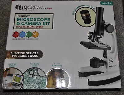 Buy IQCREW / Amscope Kids  Microscope Kit + Camera + Prepared Slides • 24.10$