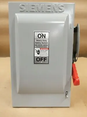 Buy New Siemens HNF362 60 Amp 600V 3Ph Non Fused Safety Switch Disconnect  NOOB • 99$