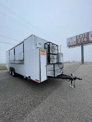 Buy New 2024 8x22 Enclosed Custom Concession Mobile Kitchen Food Vending Trailer • 22,150$