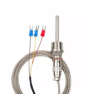 Buy RTD Temperature Sensor Probe 3 Wires 2M Cable Thermocouple NPT Thread FREE SHIP • 32.99$