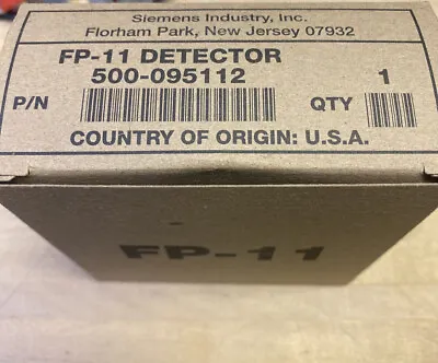 Buy Siemens FP-11 Smoke Detector New In Box 500-095112 • 270$