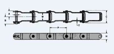 Buy Manure Spreader Chain 667XH Heavy 10FT Pintle Chain • 157$