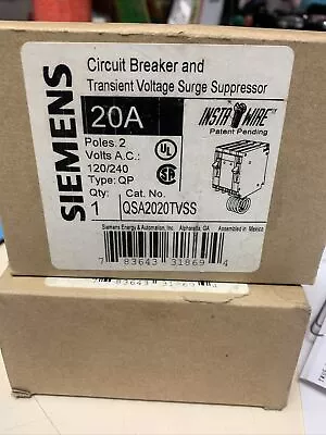 Buy Siemens Circuit Breaker Qsa2020tvss.   Transient Voltage Surge Suppressor • 169$