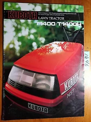 Buy Kubota T1400 T1400H Lawn Tractor Brochure 4091-01-COM 8/87 • 15$