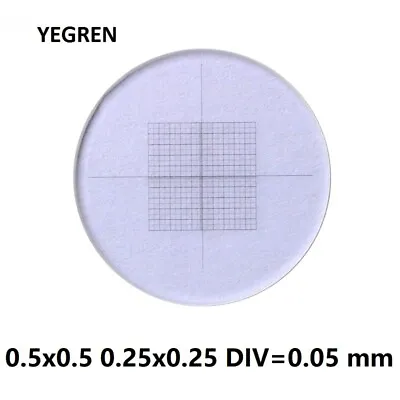 Buy DIV 0.05mm Microscope Eyepiece Micrometer Grid Net Measuring Cross Ruler Reticle • 9.86$