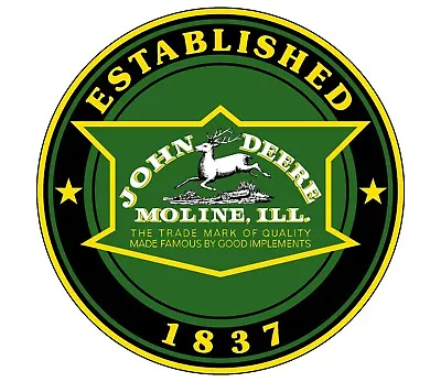 Buy John Deere 1936 Vintage Historic Logo Established 1837 - Emblem Sticker Decal • 10$