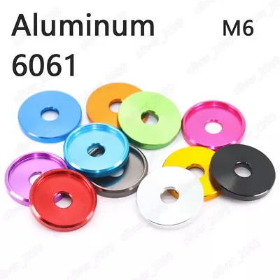 Buy Aluminum 6061 Fisheye Washer Gasket For Big Head Screws License Plate Gasket M6 • 65.59$