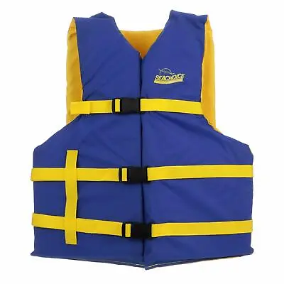 Buy Seachoice 86240 Type III Life Jacket - Adjustable Boat Vest, Blue And Yellow,... • 54.99$
