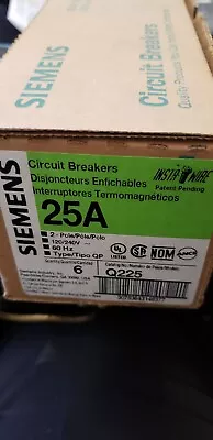 Buy NEW Siemens Q225 Circuit Breakers QP 2P 25A 240V 60HZ (A2-2C) • 16$