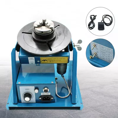 Buy Rotary Welding Positioner Turntable Table 3 Jaw Lathe Chuck 2-10RPM Tables 2.5  • 285$