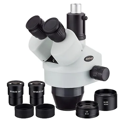 Buy AmScope 3.5X-90X Trinocular Zoom Stereo Microscope Head W Super Widefield Optics • 429.99$