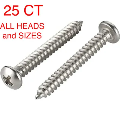 Buy Sheet Metal Screws~ Self Tapping~ Stainless Steel~ PHILIPS~25CT ALL SIZES PHILIP • 6.49$
