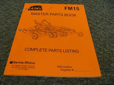 Buy Rhino FM15 Batwing Rotary Mower Cutter Parts Catalog Manual • 249$