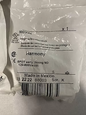Buy Brand New Schneider Electric Harmony 9001ka4 Contact Block Ser K • 10$