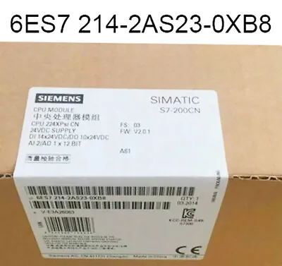 Buy Unopened New Siemens S7-200 PLC 6ES7 214-2AS23-0XB8 6ES7214-2AS23-0XB8 • 380.82$