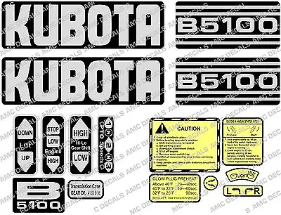Buy Kubota B5100 Compact Tractor Decal Sticker Set • 53.82$