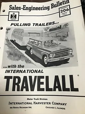 Buy International Trucks Sales-engineering Bulletin 1964 C1000,1100,1200 Towing • 39.95$