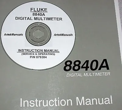 Buy Fluke 8840A DM Instruction Manual (Operating & Service+ Good Schematics) • 10$